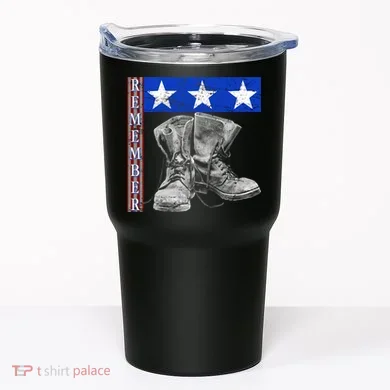 Remember Veteran Combat Boots Tumbler