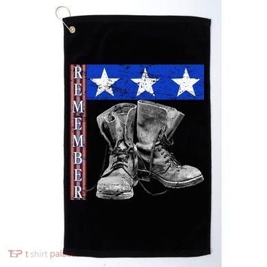 Remember Veteran Combat Boots Golf Towel