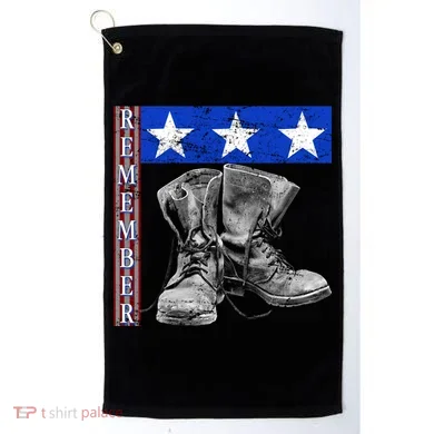Remember Veteran Combat Boots Golf Towel