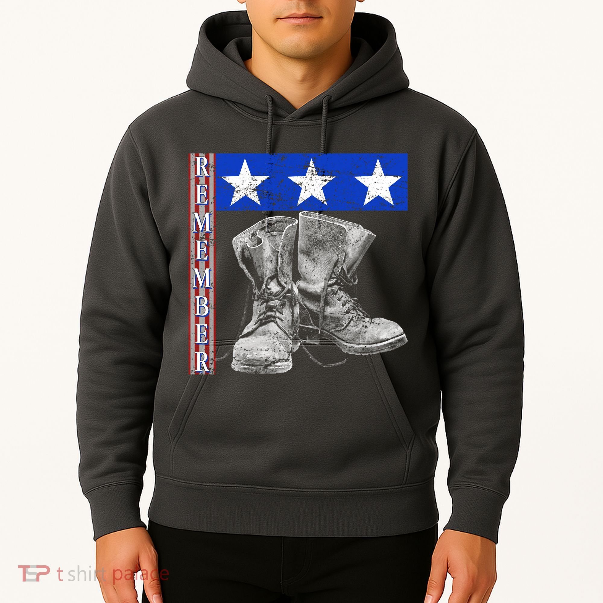Remember Veteran Combat Boots Hoodie
