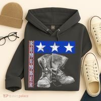 Remember Veteran Combat Boots Hoodie thumb 4