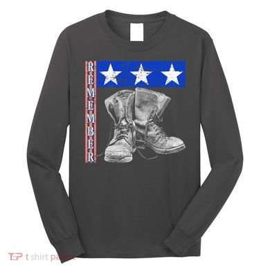 Remember Veteran Combat Boots Long Sleeve Shirt