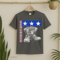 Remember Veteran Combat Boots T-Shirt thumb 2