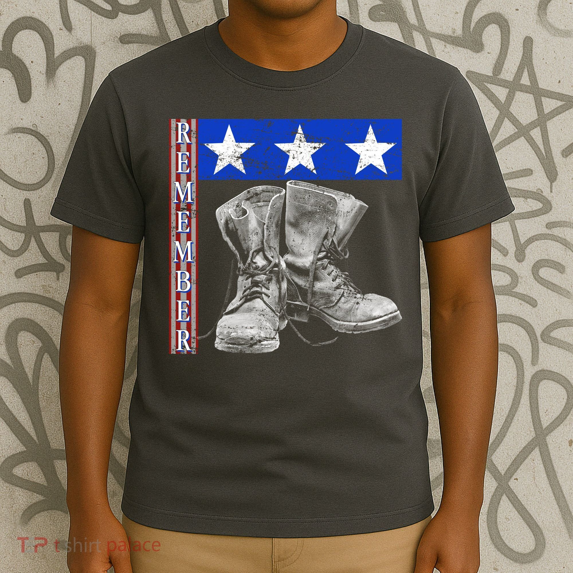 Remember Veteran Combat Boots T-Shirt