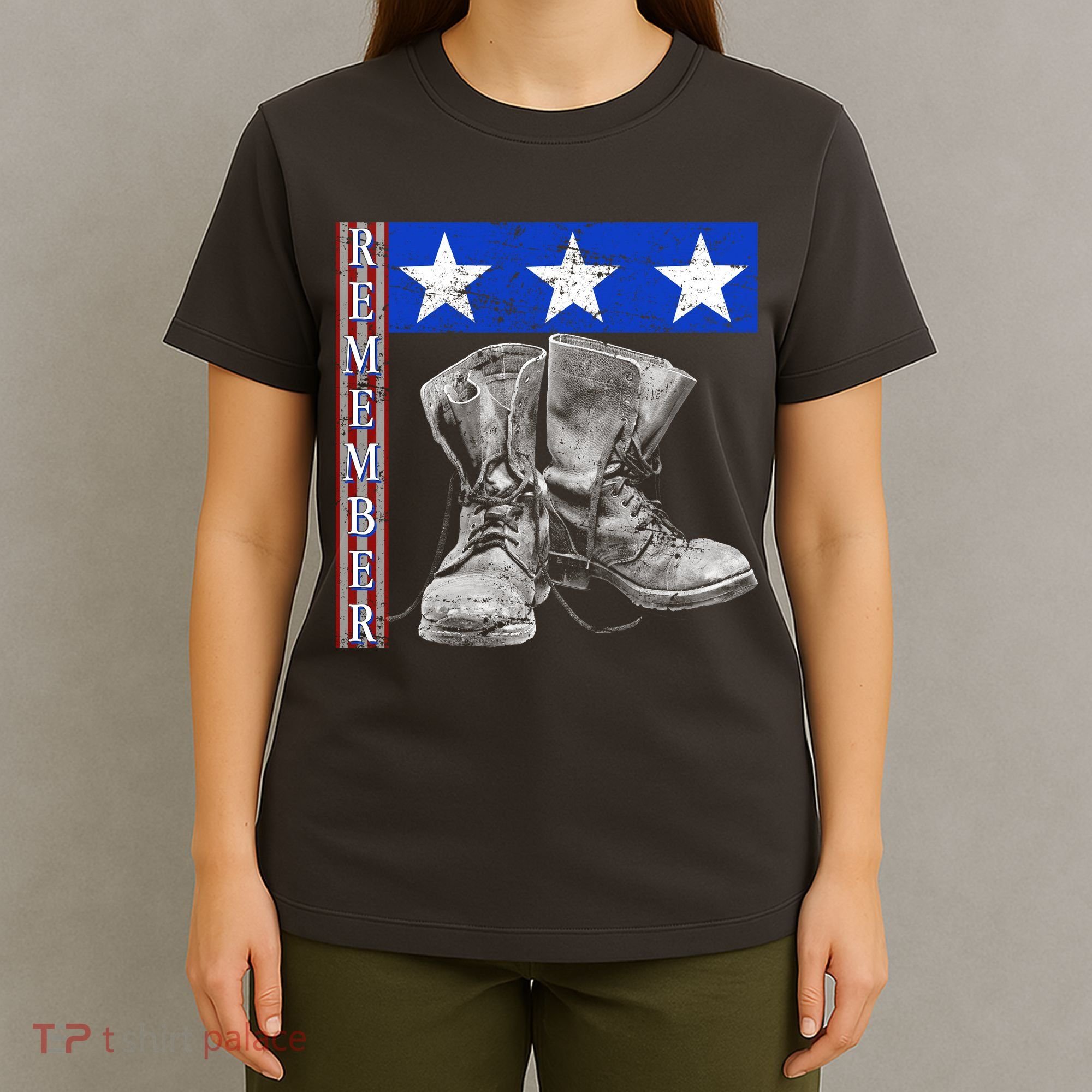Remember Veteran Combat Boots T-Shirt