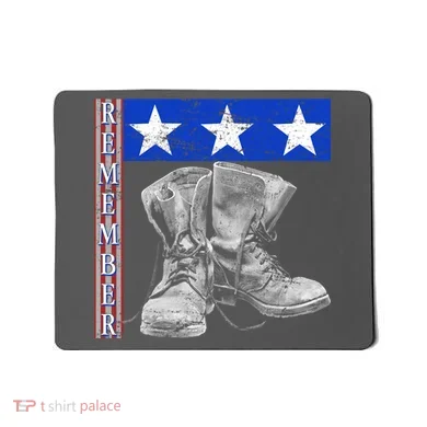 Remember Veteran Combat Boots Mousepad