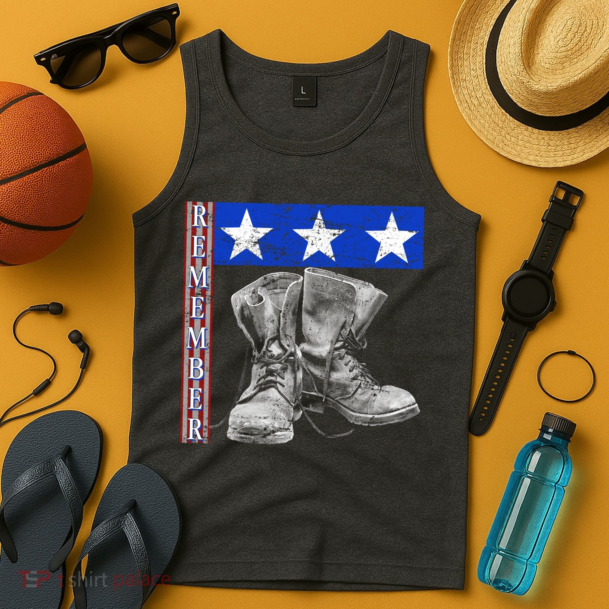 Remember Veteran Combat Boots Tank Top