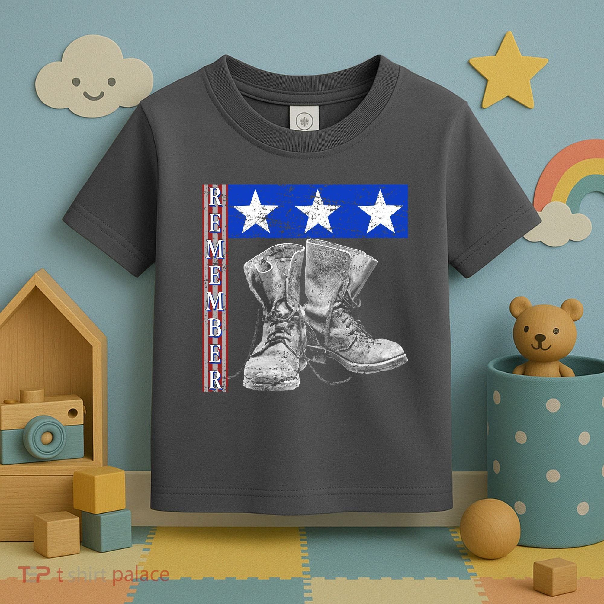 Remember Veteran Combat Boots Toddler T-Shirt
