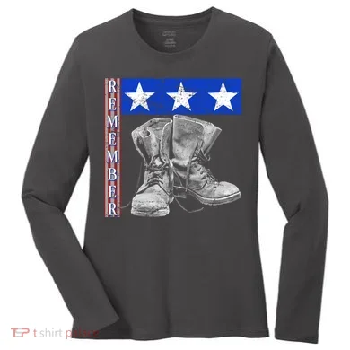 Remember Veteran Combat Boots Women's Long Sleeve Shirt