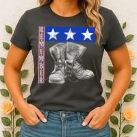 Remember Veteran Combat Boots Women's T-Shirt thumb 2