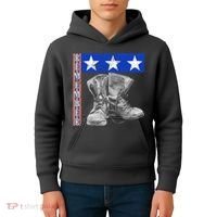 Remember Veteran Combat Boots Kids Hoodie thumb 4