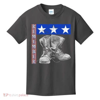 Remember Veteran Combat Boots Kids T-Shirt