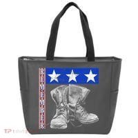 Remember Veteran Combat Boots Tote Bag thumb 0