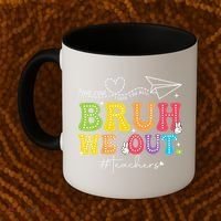 Retro End Of School Year Teacher Summer Bruh We Out Coffee Mug thumb 2