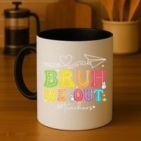 Retro End Of School Year Teacher Summer Bruh We Out Coffee Mug thumb 4