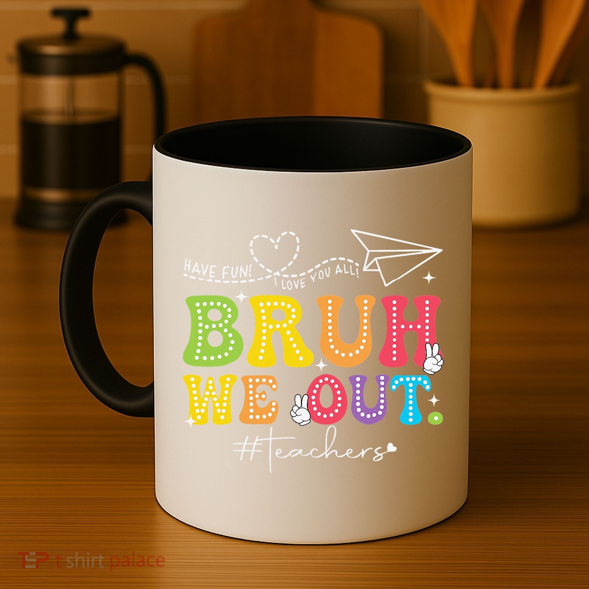 Retro End Of School Year Teacher Summer Bruh We Out Coffee Mug