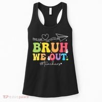 Retro End Of School Year Teacher Summer Bruh We Out Women's Tank Top thumb 0