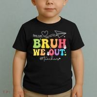Retro End Of School Year Teacher Summer Bruh We Out Toddler T-Shirt thumb 2