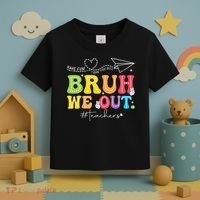 Retro End Of School Year Teacher Summer Bruh We Out Toddler T-Shirt thumb 3