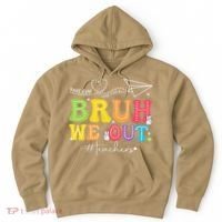 Retro End Of School Year Teacher Summer Bruh We Out Hoodie thumb 0