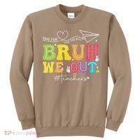 Retro End Of School Year Teacher Summer Bruh We Out Sweatshirt thumb 0