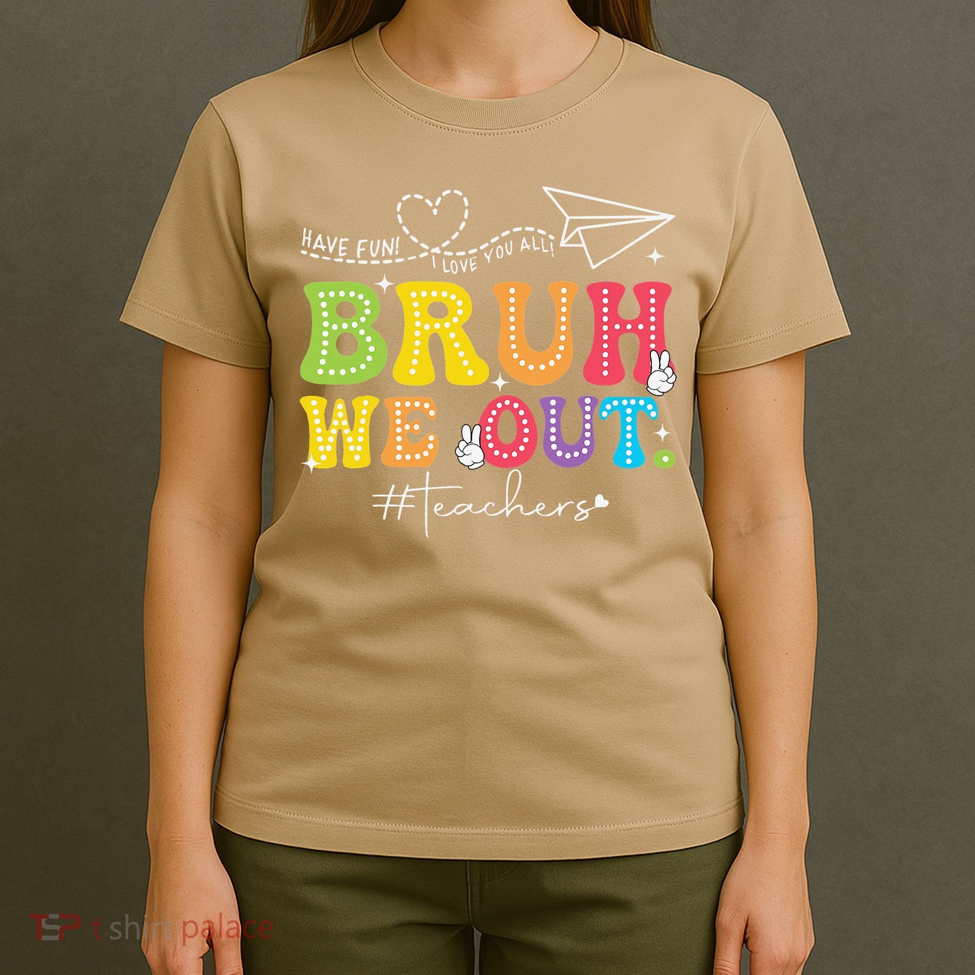 Retro End Of School Year Teacher Summer Bruh We Out T-Shirt