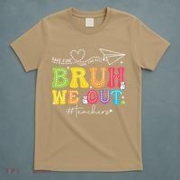 Retro End Of School Year Teacher Summer Bruh We Out T-Shirt thumb 5