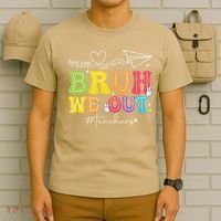 Retro End Of School Year Teacher Summer Bruh We Out T-Shirt thumb 6