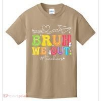 Retro End Of School Year Teacher Summer Bruh We Out Kids T-Shirt thumb 0