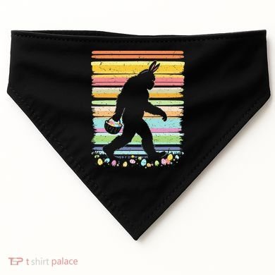 Retro Easter Outfit Pajamas Bigfoot Sasquatch Easter Gift USA-Made Doggie Bandana