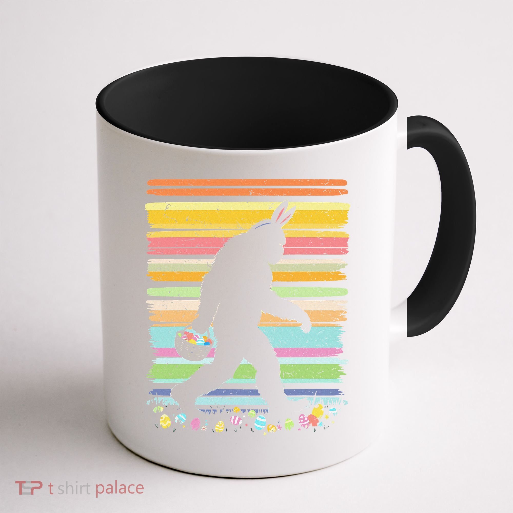 Retro Easter Outfit Pajamas Bigfoot Sasquatch Easter Gift Coffee Mug