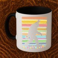 Retro Easter Outfit Pajamas Bigfoot Sasquatch Easter Gift Coffee Mug thumb 2