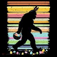 Retro Easter Outfit Pajamas Bigfoot Sasquatch Easter Gift Coffee Mug thumb 5