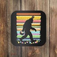 Retro Easter Outfit Pajamas Bigfoot Sasquatch Easter Gift Coaster thumb 0