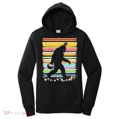 Retro Easter Outfit Pajamas Bigfoot Sasquatch Easter Gift Women's Hoodie