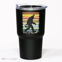 Retro Easter Outfit Pajamas Bigfoot Sasquatch Easter Gift Tumbler thumb 0