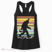 Retro Easter Outfit Pajamas Bigfoot Sasquatch Easter Gift Women's Tank Top thumb 0