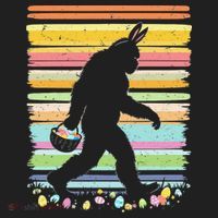Retro Easter Outfit Pajamas Bigfoot Sasquatch Easter Gift Hat thumb 2