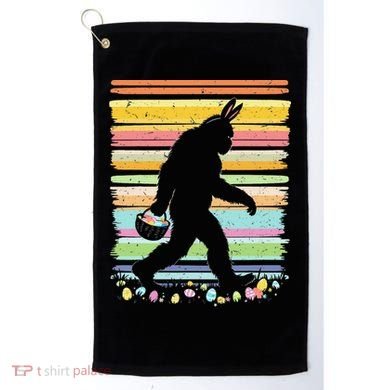 Retro Easter Outfit Pajamas Bigfoot Sasquatch Easter Gift Golf Towel