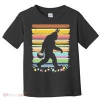 Retro Easter Outfit Pajamas Bigfoot Sasquatch Easter Gift Toddler T-Shirt thumb 0