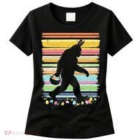 Retro Easter Outfit Pajamas Bigfoot Sasquatch Easter Gift Women's T-Shirt thumb 0