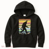 Retro Easter Outfit Pajamas Bigfoot Sasquatch Easter Gift Kids Hoodie thumb 0