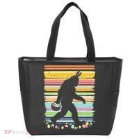 Retro Easter Outfit Pajamas Bigfoot Sasquatch Easter Gift Tote Bag thumb 0
