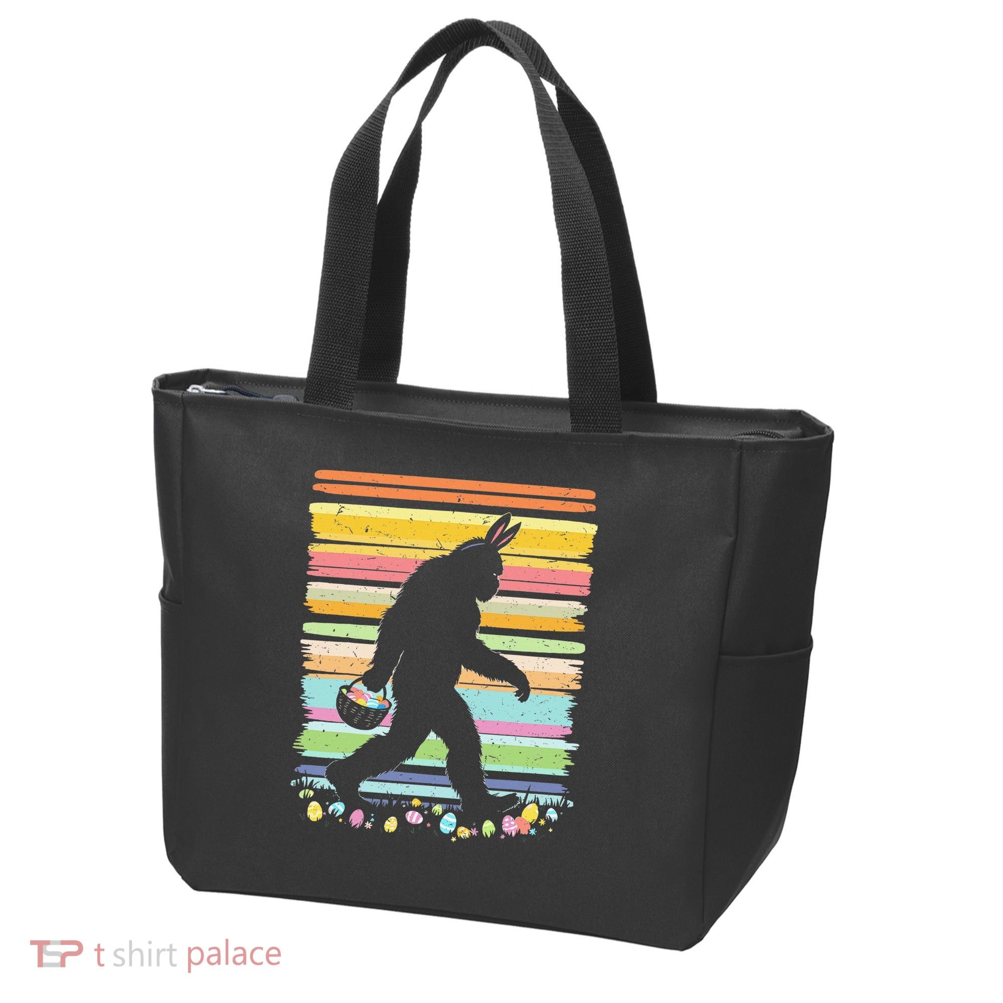 Retro Easter Outfit Pajamas Bigfoot Sasquatch Easter Gift Tote Bag