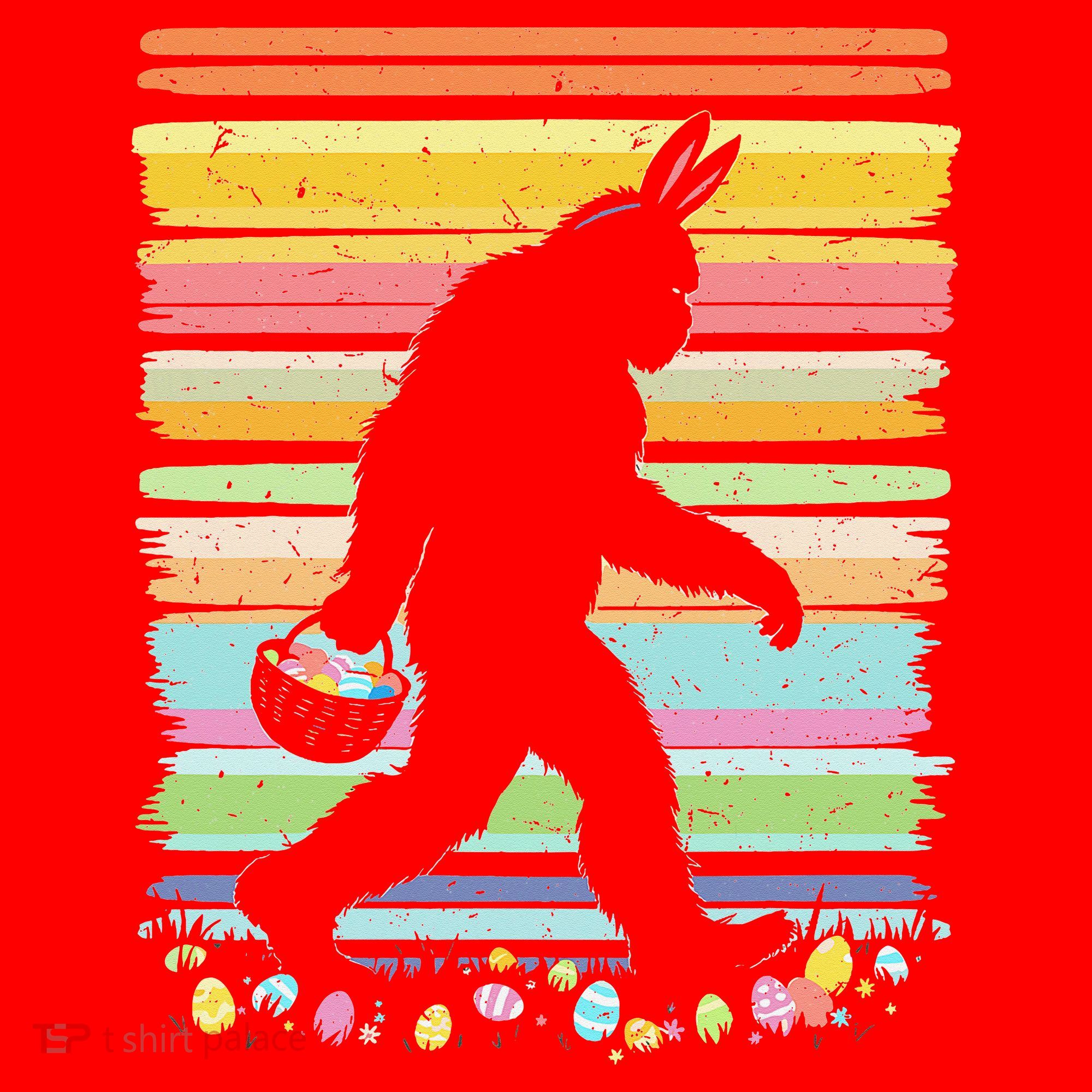 Retro Easter Outfit Pajamas Bigfoot Sasquatch Easter Gift Santa Hat