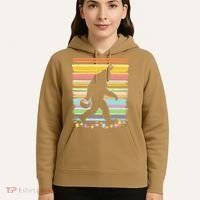 Retro Easter Outfit Pajamas Bigfoot Sasquatch Easter Gift Hoodie thumb 5