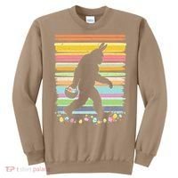 Retro Easter Outfit Pajamas Bigfoot Sasquatch Easter Gift Sweatshirt thumb 0