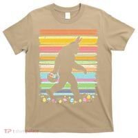 Retro Easter Outfit Pajamas Bigfoot Sasquatch Easter Gift T-Shirt thumb 0
