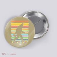 Retro Easter Outfit Pajamas Bigfoot Sasquatch Easter Gift Button thumb 0