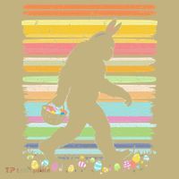Retro Easter Outfit Pajamas Bigfoot Sasquatch Easter Gift Mousepad thumb 1